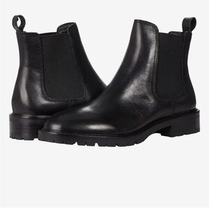Steve Madden Black Leather Leopold Boots
